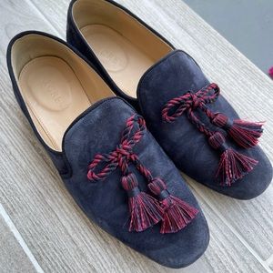 J crew women’s flat suede loafers